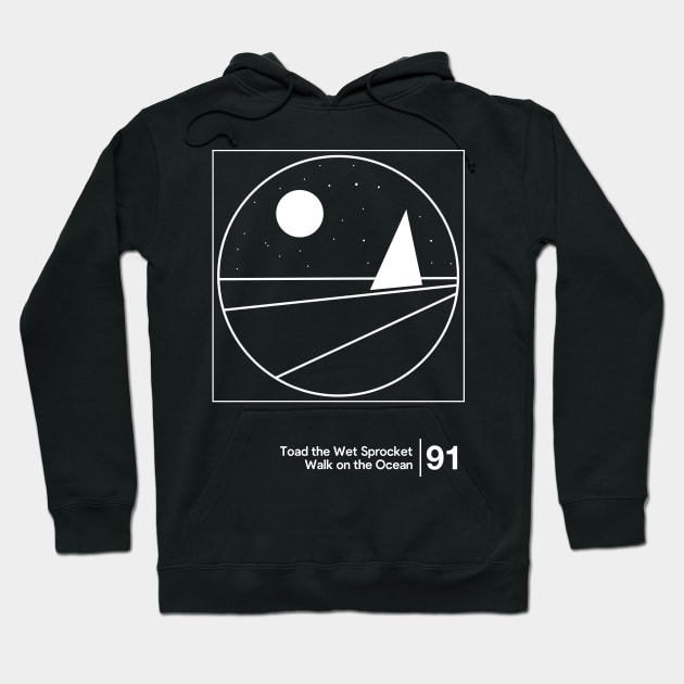 Walk On the Ocean / Minimal Style Graphic Artwork Design Hoodie by saudade